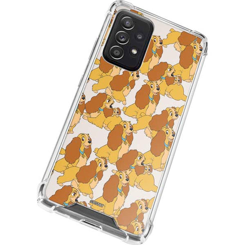 Disney Lady & The Tramp Lady Pattern Galaxy A72 5G Clear Case
